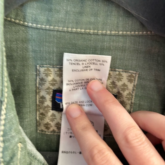 Patagonia Green Button-Up Cotton Dress - Picture 5 of 6